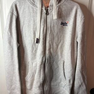 Superdry Gray Zip-Up Hoodie size 2x